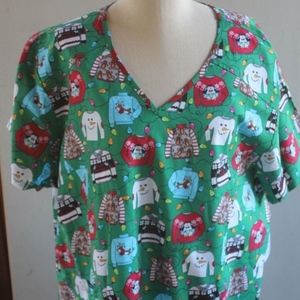 ugly christmas scrub tops